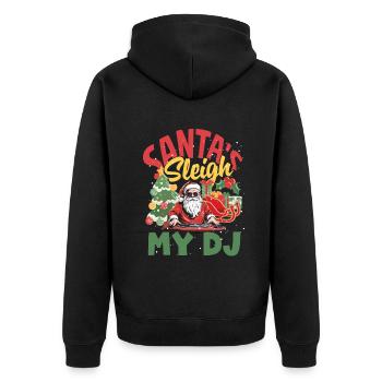 Le traîneau du Père Noël, mon DJ Xmas Hip Hop Rapper - Veste à capuche bio Premium Unisexe - noir - Dos - Nico (187cm)