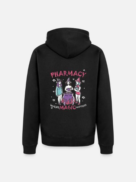 Pharmacy | Where magic happens - Unisex Premium Organic Zip Hoodie - black