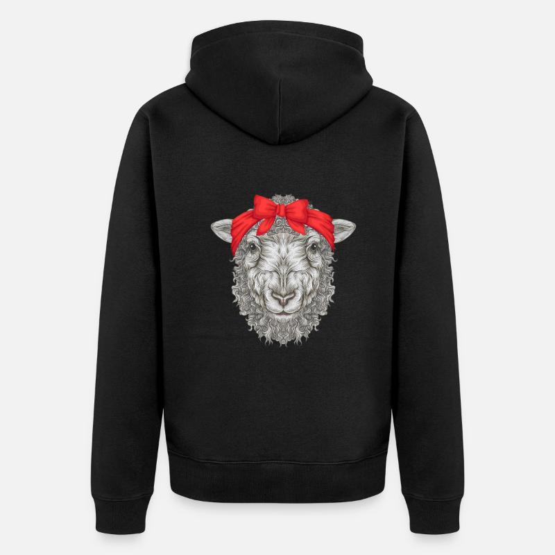 Moutons Moutons - Veste à capuche bio Premium Unisexe - noir