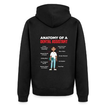 Dentist Dental Assistant Dental Assistant Gift - Unisex Premium Organic Zip Hoodie - black - Back - Nico (187cm)