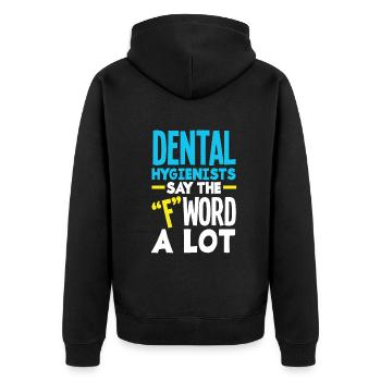 Dentiste Assistant dentaire Assistant dentaire Cadeau - Veste à capuche bio Premium Unisexe - noir - Dos - Nico (187cm)