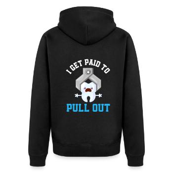 Dentist Dental Assistant Dental Assistant Gift - Unisex Premium Organic Zip Hoodie - black - Back - Nico (187cm)