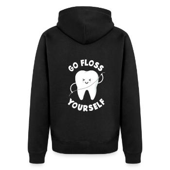 Dentist Dental Assistant Dental Assistant Gift - Unisex Premium Organic Zip Hoodie - black - Back - Nico (187cm)