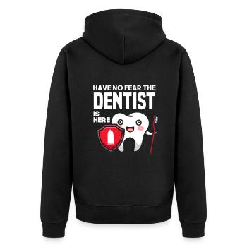 Dentist Dental Assistant Dental Assistant Gift - Unisex Premium Organic Zip Hoodie - black - Back - Nico (187cm)