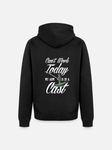 Fun Fishing Angler Fisherman Gift - Unisex Premium Organic Zip Hoodie - black
