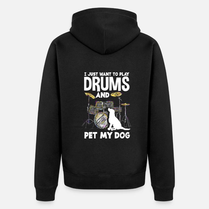 Cadeau de batteur de batterie - Veste à capuche bio Premium Unisexe - noir