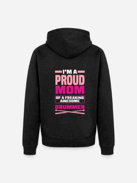 Drums Drummer Gift - Unisex Premium Organic Zip Hoodie - black