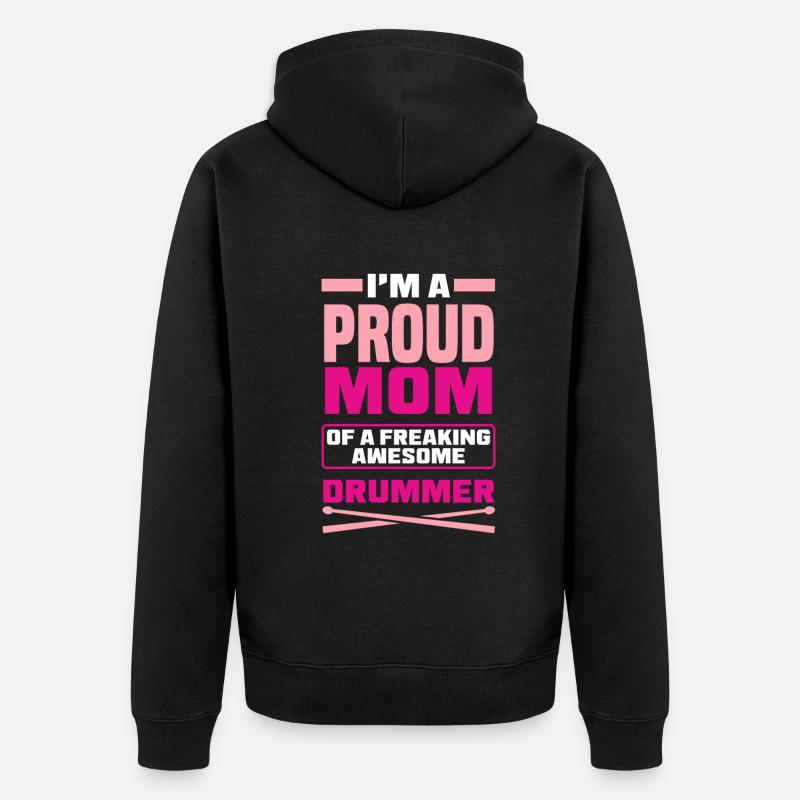 Drums Drummer Gift - Unisex Premium Organic Zip Hoodie - black