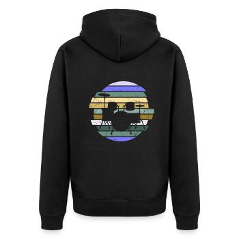Cadeau de batteur de batterie - Veste à capuche bio Premium Unisexe - noir - Dos - Nico (187cm)
