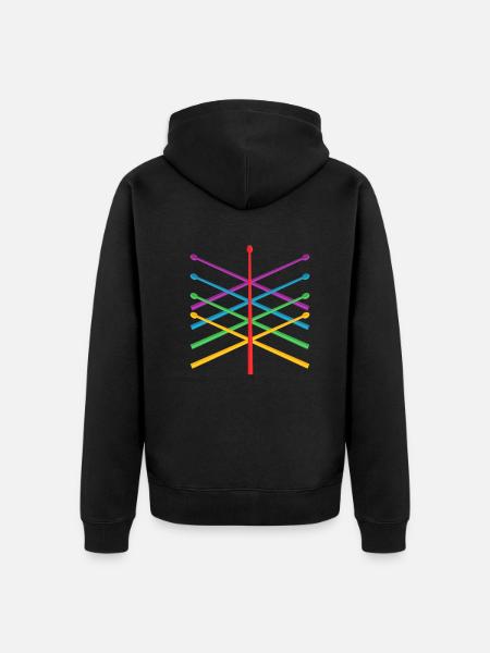 Drums Drummer Gift - Unisex Premium Organic Zip Hoodie - black