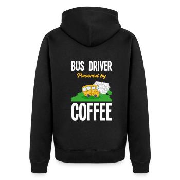 Funny school bus driver school bus bus driver - Unisex Premium Organic Zip Hoodie - black - Back - Nico (187cm)
