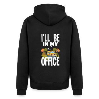 Funny school bus driver school bus bus driver - Unisex Premium Organic Zip Hoodie - black - Back - Nico (187cm)