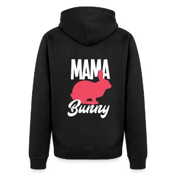 Rabbit Rabbit Pet Rabbit Mama Gift - Unisex Premium Organic Zip Hoodie - black - Back - Nico (187cm)