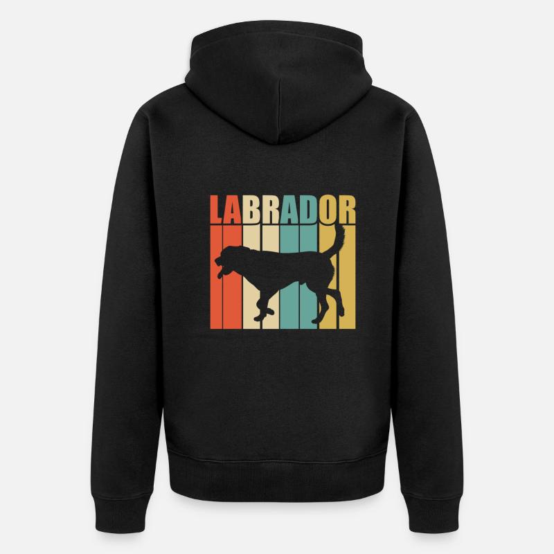 Labrador rétro - Veste à capuche bio Premium Unisexe - noir