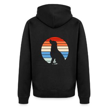 Labrador rétro - Veste à capuche bio Premium Unisexe - noir - Dos - Nico (187cm)