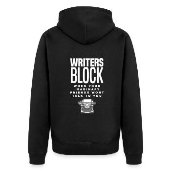 Author Author Funny Author Gift - Unisex Premium Organic Zip Hoodie - black - Back - Nico (187cm)