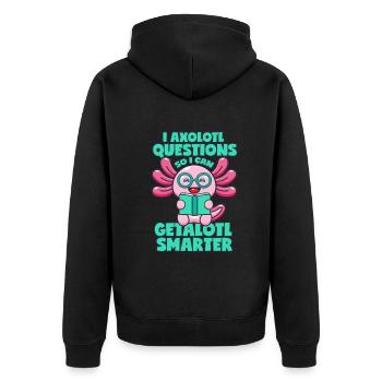 Axolotl intelligent - Veste à capuche bio Premium Unisexe - noir - Dos - Nico (187cm)