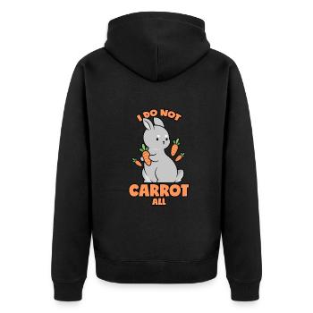 Jeu de mots de carotte drôle lapin carotte carotte - Veste à capuche bio Premium Unisexe - noir - Dos - Nico (187cm)