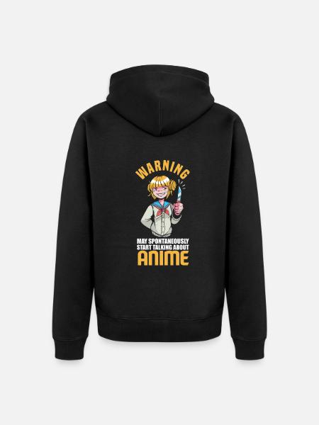 Funny Anime Gift - Unisex Premium Organic Zip Hoodie - black
