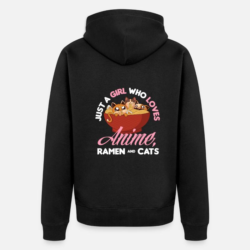 Drôle de cadeau d’anime - Veste à capuche bio Premium Unisexe - noir