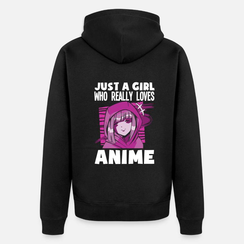 Drôle de cadeau d’anime - Veste à capuche bio Premium Unisexe - noir