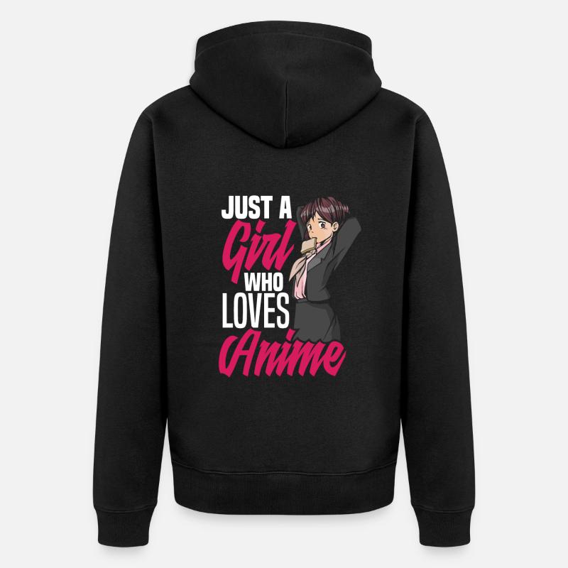 Drôle de cadeau d’anime - Veste à capuche bio Premium Unisexe - noir