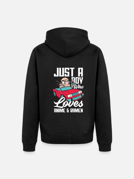Funny Anime Gift - Unisex Premium Organic Zip Hoodie - black