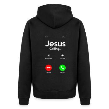 Jésus-Christ-Christ Religion Religieuse - Veste à capuche bio Premium Unisexe - noir - Dos - Nico (187cm)