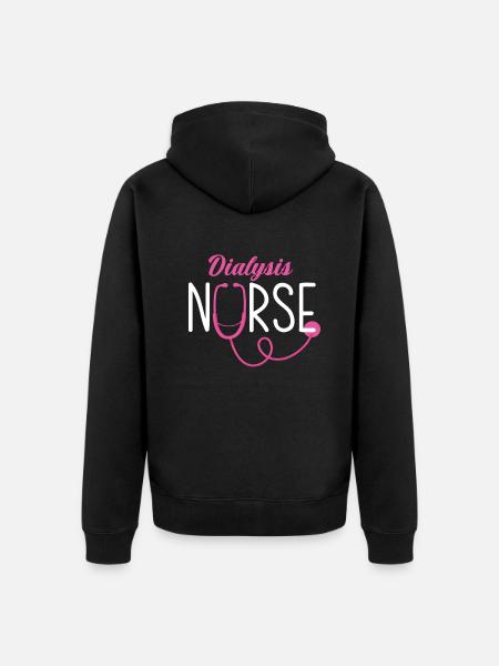 Krankenschwester Pfleger Krankenpfleger - Unisex Premium Bio Zip Hoodie - Schwarz