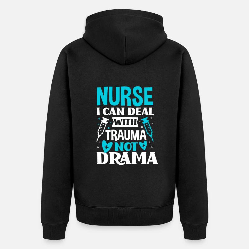 Krankenschwester Pfleger Krankenpfleger - Unisex Premium Bio Zip Hoodie - Schwarz