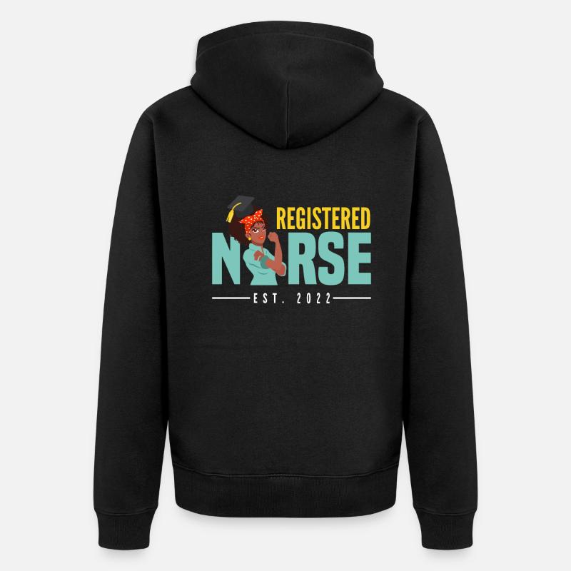 Krankenschwester Pfleger Krankenpfleger - Unisex Premium Bio Zip Hoodie - Schwarz