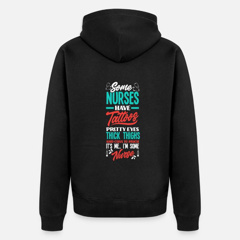 Infirmière infirmière - Veste à capuche bio Premium Unisexe - noir