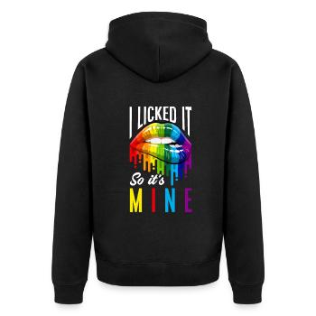 LGBT Pride LGBTQ Pride - Unisex Premium Bio Zip Hoodie - Schwarz - Hinten - Nico (187cm)