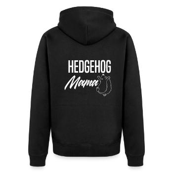Hedgehog Hedgehog Hedgehog - Unisex Premium Organic Zip Hoodie - black - Back - Nico (187cm)