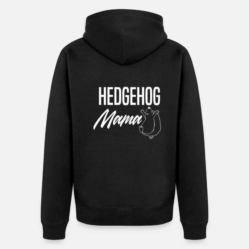 Igel Igel Igel - Unisex Premium Bio Zip Hoodie - Schwarz