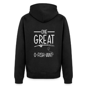 Standesbeamter Standesbeamtin Hochzeit - Unisex Premium Bio Zip Hoodie - Schwarz - Hinten - Nico (187cm)