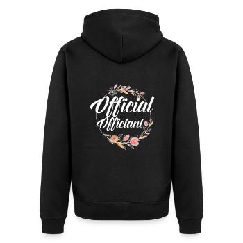Standesbeamter Standesbeamtin Hochzeit - Unisex Premium Bio Zip Hoodie - Schwarz - Hinten - Nico (187cm)