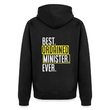 Standesbeamter Standesbeamtin Hochzeit - Unisex Premium Bio Zip Hoodie - Schwarz - Hinten - Nico (187cm)
