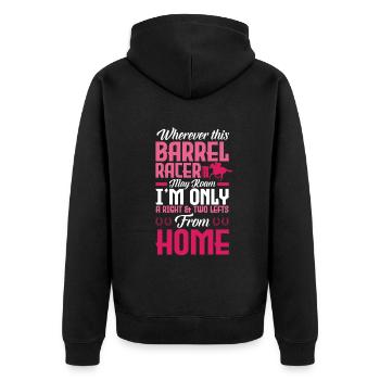 Fun Horse Racing Horse Racing Gift Idea - Unisex Premium Organic Zip Hoodie - black - Back - Nico (187cm)