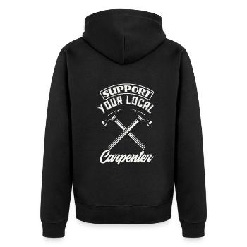 Drôle de menuisier Charpentier Charpentier Charpentier Charpentier - Veste à capuche bio Premium Unisexe - noir - Dos - Nico (187cm)