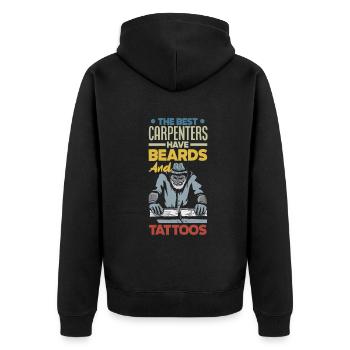 Drôle de menuisier Charpentier Charpentier Charpentier Charpentier - Veste à capuche bio Premium Unisexe - noir - Dos - Nico (187cm)