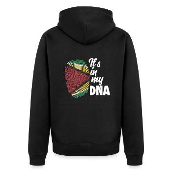 Guyanese Es Ist In Meiner DNA Guyana - Unisex Premium Bio Zip Hoodie - Schwarz - Hinten - Nico (187cm)