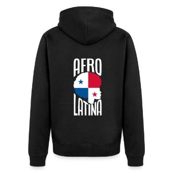 Lustiges Panama Panamaer Panamaerin Geschenk - Unisex Premium Bio Zip Hoodie - Schwarz - Hinten - Nico (187cm)