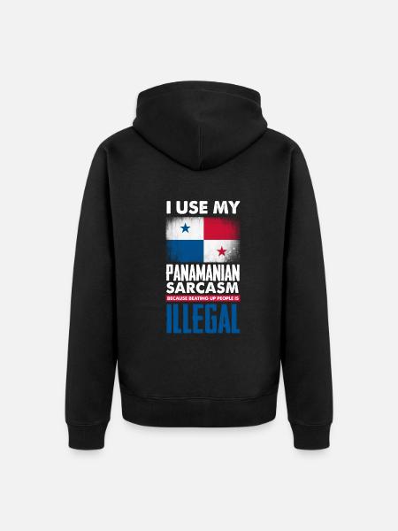 Funny Panama Panamanian Panamanian Gift - Unisex Premium Organic Zip Hoodie - black