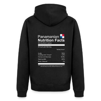 Lustiges Panama Panamaer Panamaerin Geschenk - Unisex Premium Bio Zip Hoodie - Schwarz - Hinten - Nico (187cm)
