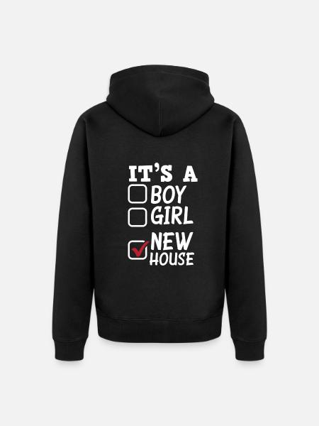 Homeowner Home Purchase Gift - Unisex Premium Organic Zip Hoodie - black