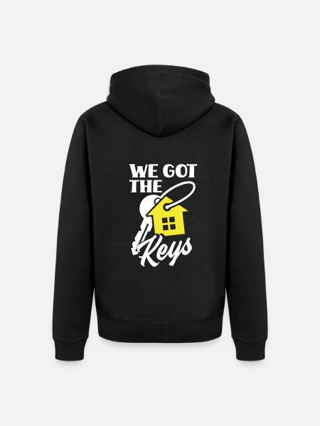 Homeowner Home Purchase Gift - Unisex Premium Organic Zip Hoodie - black