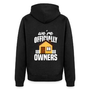 Homeowner Home Purchase Gift - Unisex Premium Organic Zip Hoodie - black - Back - Nico (187cm)