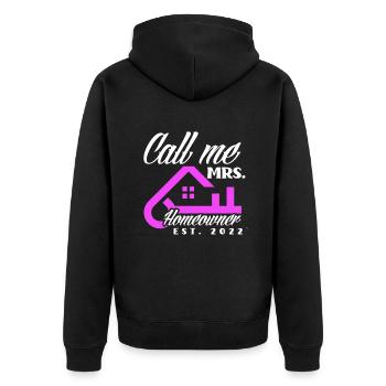 Homeowner Home Purchase Gift - Unisex Premium Organic Zip Hoodie - black - Back - Nico (187cm)