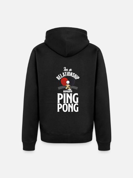 Fun Table Tennis Gift - Unisex Premium Organic Zip Hoodie - black
